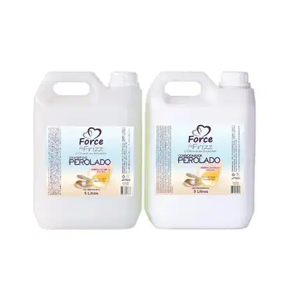 Imagem do produto Kit Profissional Hidratante Capilar Shampoo e Condicionador Perolado Force de Frizz Galão 5 Litros