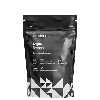 Imagem do produto Argila Branca Natural Labotrat Pro 500g Rica em Oligoelementos
