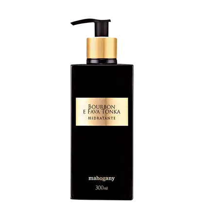 Loção Hidratante Corporal Mahogany Bourbon e Fava Tonka, 300ml.