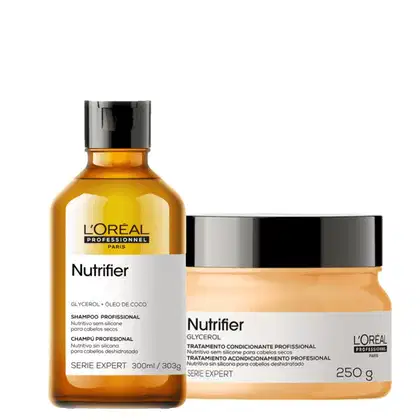 Kit L'Oréal Professionnel Nutrifier Duo Intense, 2 produtos.
