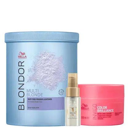 Imagem do produto Kit Wella Professionals Invigo Color Brilliance Blondor Oil Reflections Light (3 Produtos)