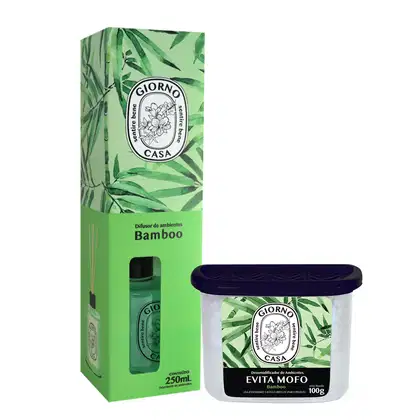 Imagem do produto Kit Giorno Casa Sentire Bene Bamboo Difusor e Desumidificador de Ambientes (2 produtos)