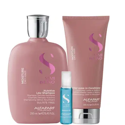 Imagem do produto Kit Alfaparf Semi di Lino Moisture Leave-in & Sublime (3 Produtos)