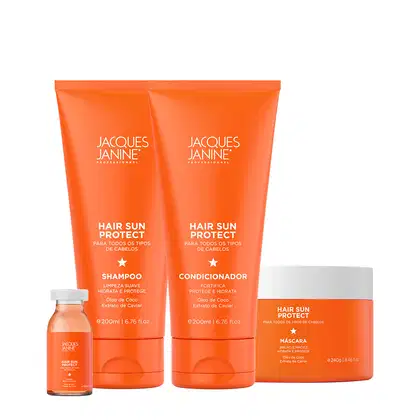 Imagem do produto Kit Jacques Janine Hair Sun Protect Shampoo Condicionador Máscara e Ampola (4 produtos)