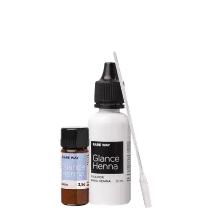 Imagem do produto Henna Glance 3,5g Com Fixador 20ml E Pá Medidora COR PRETO