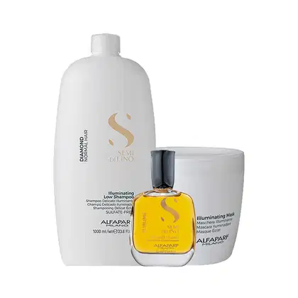 Imagem do produto Kit Alfaparf Semi Di Lino Diamond Cristalli Intense Salon (3 Produtos)