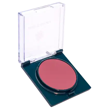 Blush Cremoso Petrizi Makeup em tom rosado, com embalagem de plástico transparente