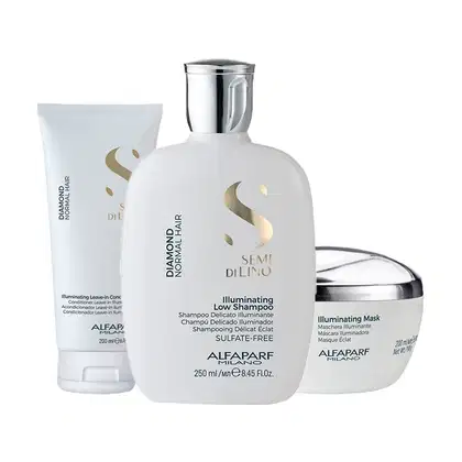 Imagem do produto Kit Alfaparf Semi Di Lino Diamond Illuminating Intense (3 Produtos)