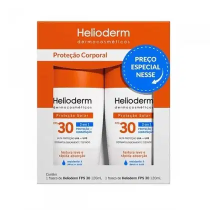 Imagem do produto Kit Protetor Solar Corporal Helioderm FPS 30 120ml + 120ml