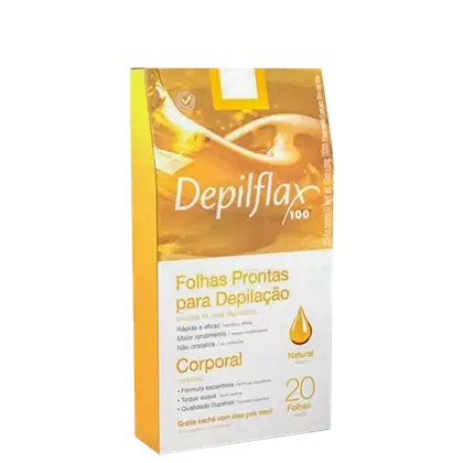 Imagem do produto Depilflax Natural - Folhas Prontas para Depilação Corporal (20 Unidades)