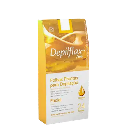 Imagem do produto Depilflax Natural - Folhas Prontas para Depilação Facial (24 Unidades)
