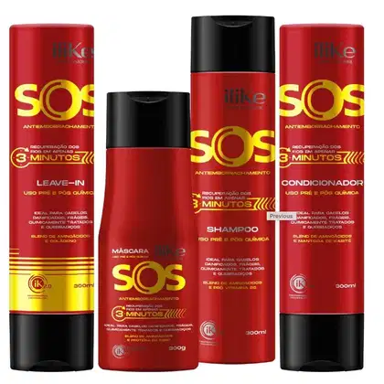 Kit iLike Professional SOS Antiemborrachamento Quarteto Care, 4 produtos.