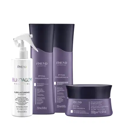 Imagem do produto Kit Amend Pós Progressiva Shampoo Condicionador Máscara e Fluído Antiumidade  (4 produtos)