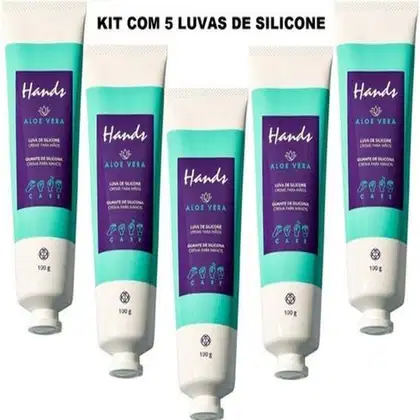 Imagem do produto Combo 5 Luvas De Silicone Com Aloe Vera 100G Original Hinode