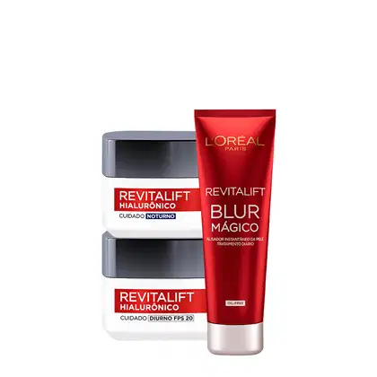 Imagem do produto Kit L'Oréal Paris Revitalift  Hialurônico Dia Noite e Primer (3 produtos)