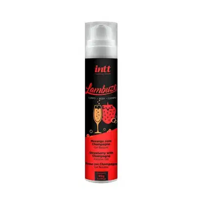 Imagem do produto Intt Lambuze com Efeito Quente Morango com Champagne - Gel Beijável 50g