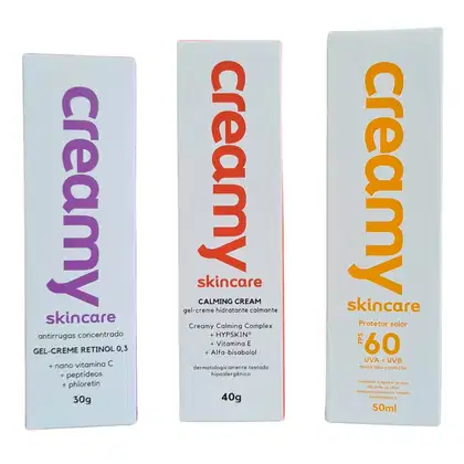Imagem do produto Kit Creamy Gel Retinol 30g+Protetor FPS60+Hidratante Calming