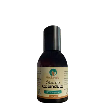 A imagem mostra o Óleo de Calêndula da marca Oleoterapia Brasil, de 100ml.