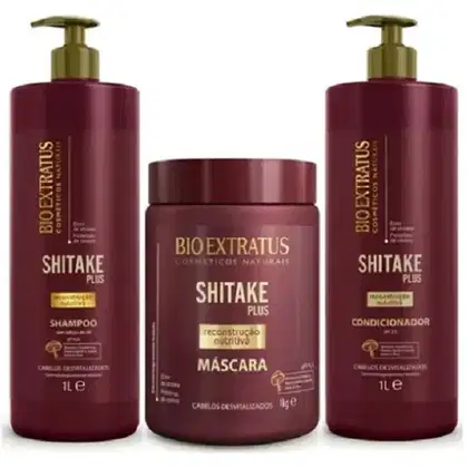 Imagem do produto Kit Bio Extratus Shitake Plus Salon (3 Produtos)