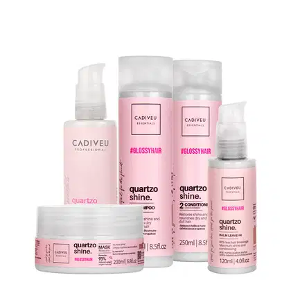 Imagem do produto Kit Cadiveu Professional Quartzo Shine Shampoo Condicionador Balm Máscara e Protein Hair Cream (5 produtos)