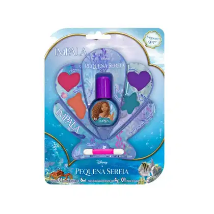 Imagem do produto Kit Impala Maquiagem e Esmalte Infantil A Pequena Sereia
