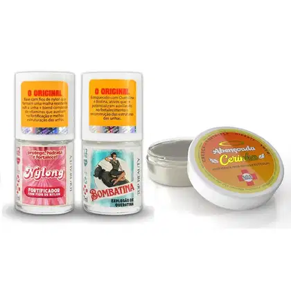 Imagem do produto Kit Top Beauty Base Foratalecedora Nylong + Bombatina + Cerinha Abençoada