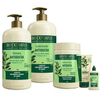 Imagem do produto Kit Bio Extratus Jaborandi Antiqueda Completo Salão (5 Produtos)