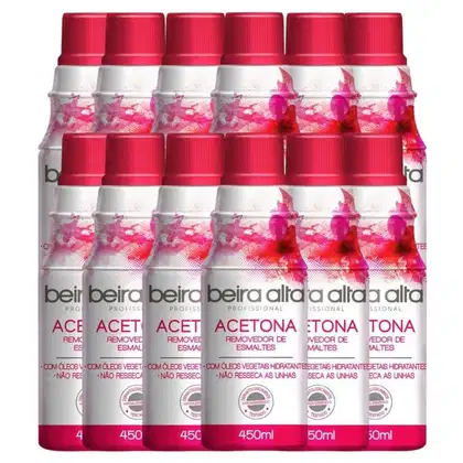 Imagem do produto Kit Removedores de Esmaltes Acetona Beira Alta 450ml C/12