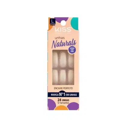 Imagem do produto Unhas Postiças Naturals Kiss New York Natural Bailarina Longo