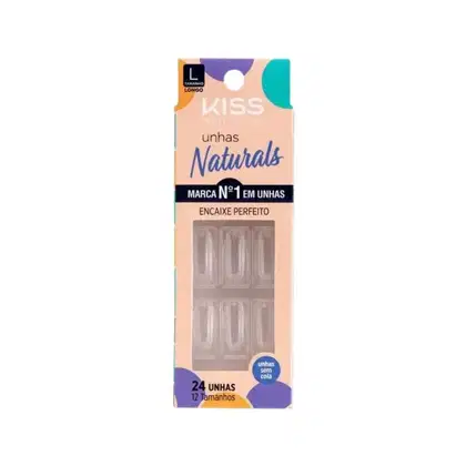 Imagem do produto Unhas Postiças Naturals Kiss New York Transparente Bailarina Longo