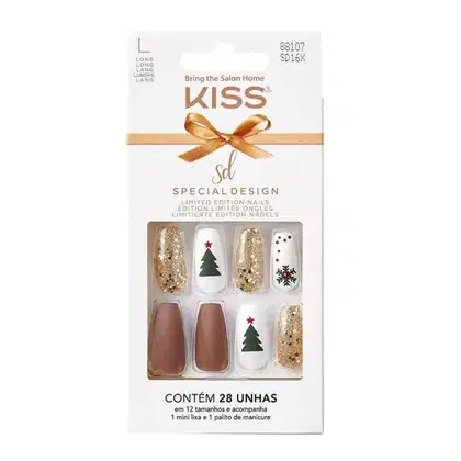 Imagem do produto Unhas Postiças Kiss Sd North Pole Long C/28un Sd16x
