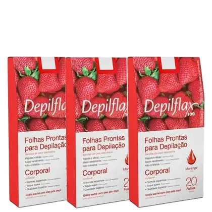 Imagem do produto Kit Depilflax Trio Morango (3 Unidades)