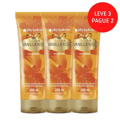 Imagem do produto Loção Hidratante Leve 3 Pague 2 Phytoderm Vanilla Kiss 200ml