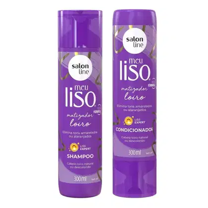 Kit Salon Line Meu Liso Matizador Loiro Basic Duo. 2 Produtos.