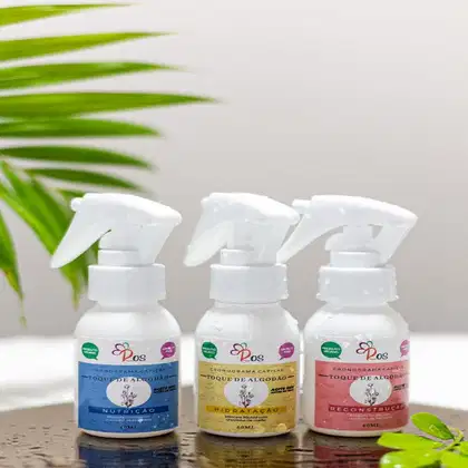 Imagem do produto Kit Cronograma capilar Toque de Algodão 3 máscaras líquidas (H/N/R) Seja Ros