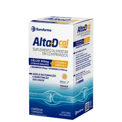 Imagem do produto Eurofarma AltaD Cal - Suplemento Alimentar (60 Cápsulas)