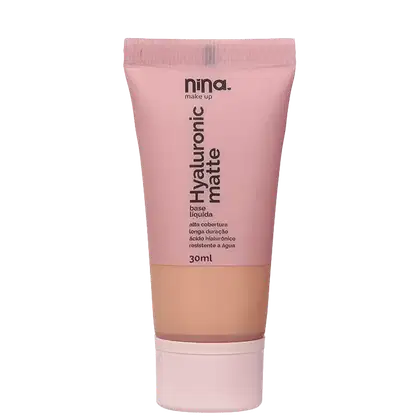 Base Líquida  Nina Makeup Hyaluronic Matte de 30ml