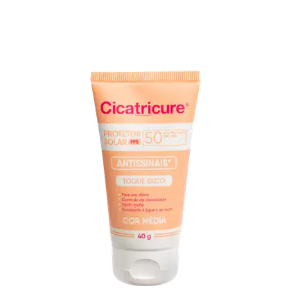 Imagem do produto Cicatricure Antissinais FPS50 Cor Média - Protetor Solar Facial com Cor 40g