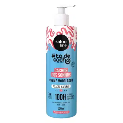 Creme Modelador Salon Line #todecacho Cachos dos Sonhos Fixação Natural. Volumetria de 500ml.