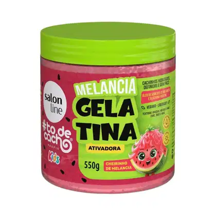 Gelatina Ativadora Salon Line #todecacho Kids Melancia. Volumetria de 550g.