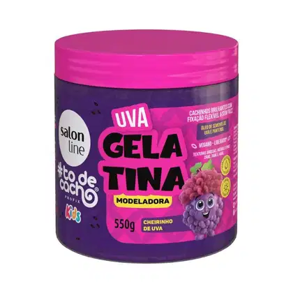 Gelatina Modeladora Salon Line #todecacho Kids Uva. Volumetria de 550g.