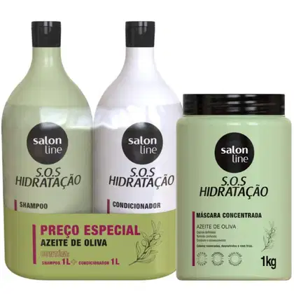 Imagem do produto Kit Salon Line S.o.s Hidratação Azeite de Oliva C/3