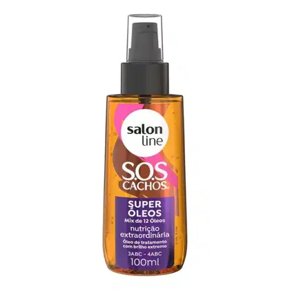 Óleo Capilar Salon Line S.O.S Cachos Super Óleos. Volumetria de 100ml.