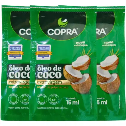 Imagem do produto Kit Sachê Óleo de Coco Copra Extravirgem Com 3 15ml