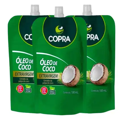 Imagem do produto Kit Óleo de Coco Copra Pouch Extravirgem Com 3 100ml