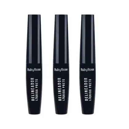 Imagem do produto Kit Ruby Rose Delineador Líquido Preto 5,8ml Hb-8406 1 C/3
