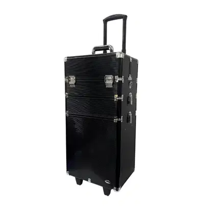 Imagem do produto Maleta Carrinho Rubys 3 Andares e 2 Rodinhas Preta Fs-1206c