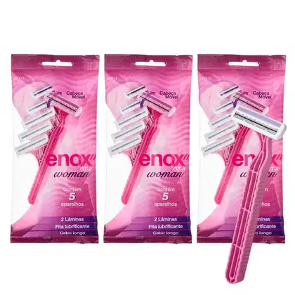 Imagem do produto Kit Aparelho de Depilar Descartável Enox Gt-2 Woman Cód.1757 C/3