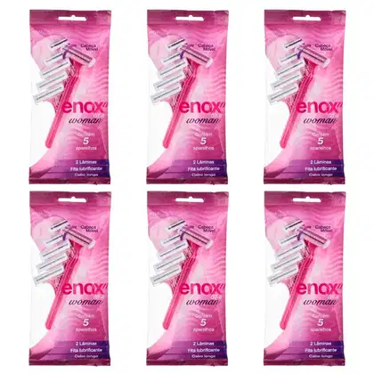 Imagem do produto Kit Aparelho de Depilar Descartável Enox Gt-2 Woman Cód.1757 C/6