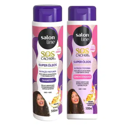 Imagem do produto Shampoo + Condicionador Salon Line Sos Cachos Super Óleos 300ml